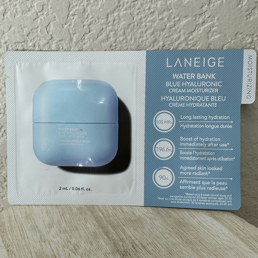 👍🏻 FREE Laneige Water Bank Blue Hyaluronic Moisturizer SAMPLE‎ NEW